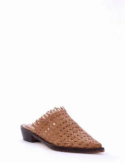 sabot tacco 3 cm cuoio