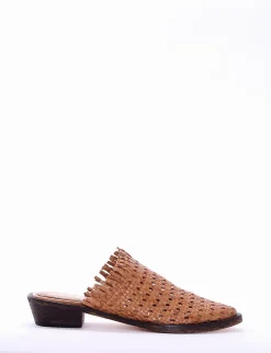 sabot tacco 3 cm cuoio