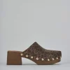 Sabot tacco 5 cm multicolor camoscio