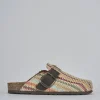 Sabot tacco 1 cm multicolor tessuto