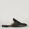 Sabot tacco 1 cm nero pelle