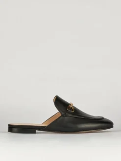 Sabot tacco 1 cm nero pelle
