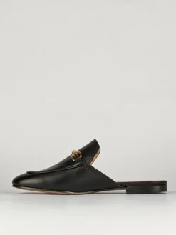 Sabot tacco 1 cm nero pelle