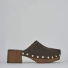 Sabot tacco 5 cm testa camoscio