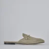 Sabot tacco 1cm camoscio beige