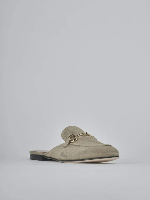 Sabot tacco 1cm camoscio beige