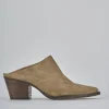 Sabot tacco 6cm camoscio marrone