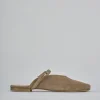 Sabot tacco 1cm camoscio marrone