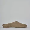 Sabot tacco 1cm camoscio marrone