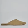 Sabot tacco 1cm camoscio marrone