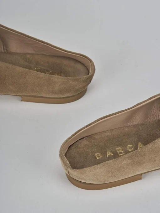 Sabot tacco 1cm camoscio marrone