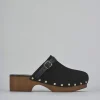 Sabot tacco 4cm camoscio nero