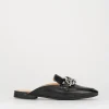 Sabot tacco1 cm nero pelle
