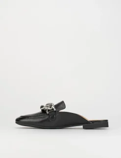 Sabot tacco1 cm nero pelle