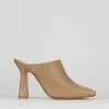 Sabot tacco 9cm pelle beige