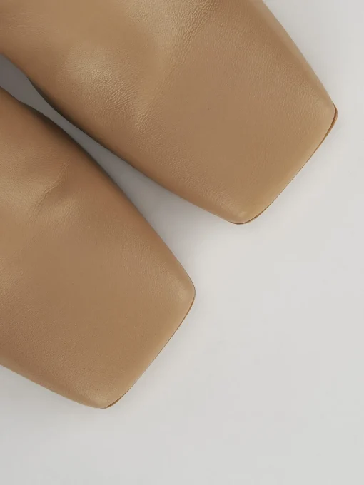 Sabot tacco 9cm pelle beige