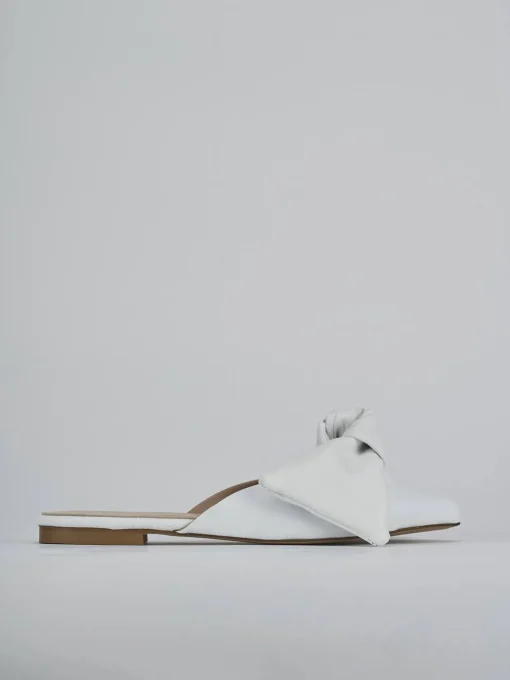 Sabot tacco 1cm pelle bianco