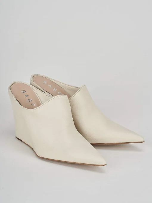 Sabot tacco 9cm pelle bianco