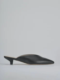 Sabot tacco 4cm pelle nero