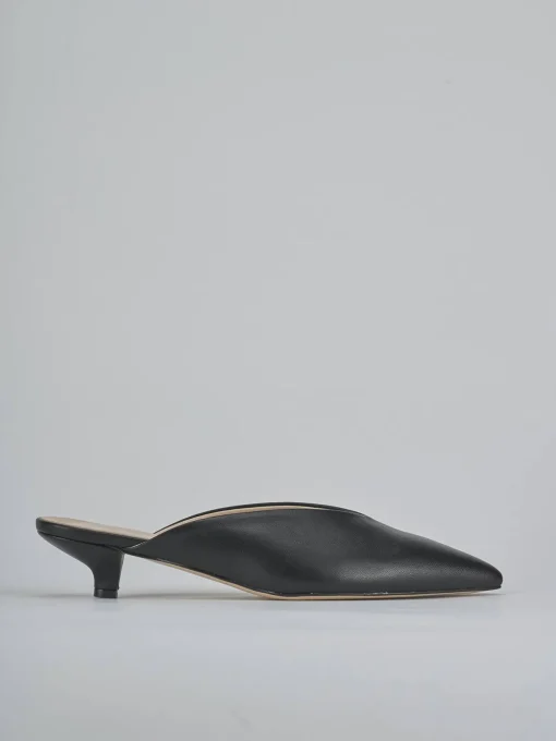 Sabot tacco 4cm pelle nero