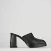 Sabot tacco 9cm pelle nero