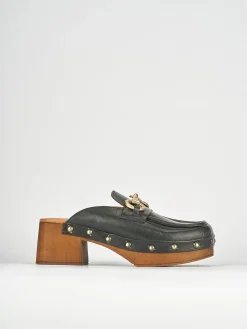 Sabot tacco 5cm pelle nero