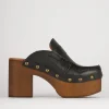 Sabot tacco 6cm pelle nero