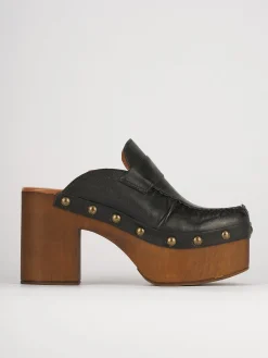 Sabot tacco 6cm pelle nero