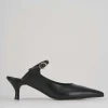 Sabot tacco 5cm pelle nero