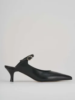 Sabot tacco 5cm pelle nero