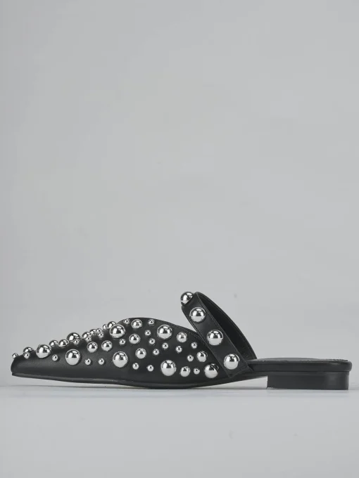 Sabot tacco 1cm pelle nero