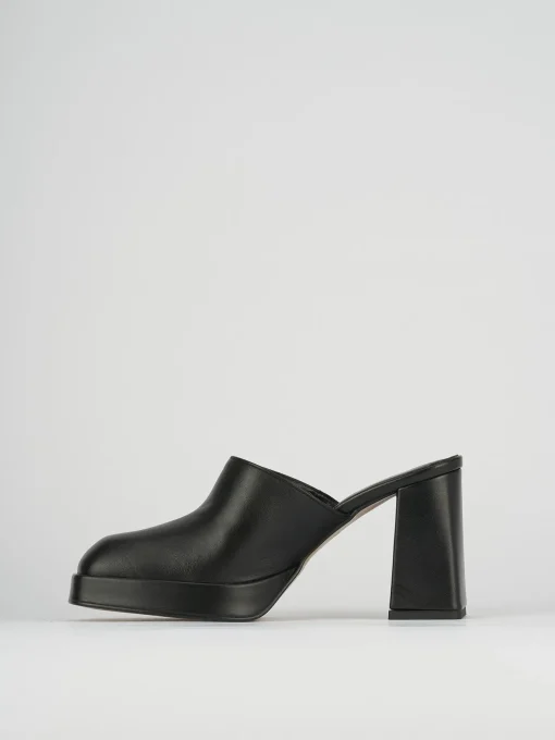 Sabot tacco 9cm pelle nero