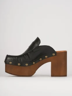 Sabot tacco 6cm pelle nero