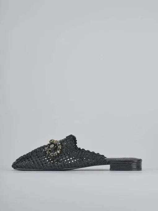 Sabot tacco 1cm pelle nero