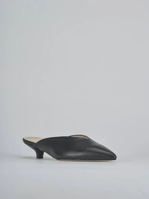 Sabot tacco 4cm pelle nero