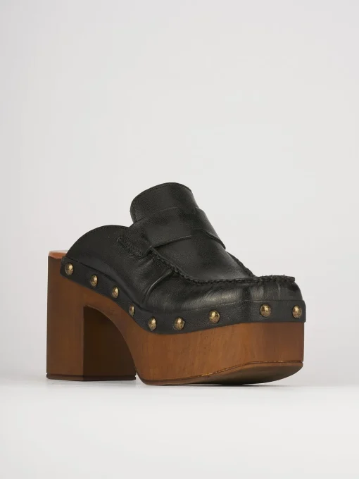 Sabot tacco 6cm pelle nero