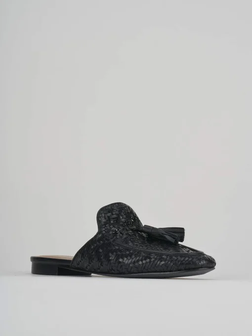 Sabot tacco 1cm pelle nero