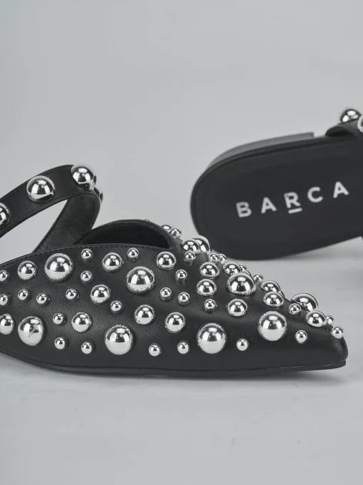 Sabot tacco 1cm pelle nero