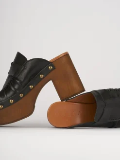 Sabot tacco 6cm pelle nero
