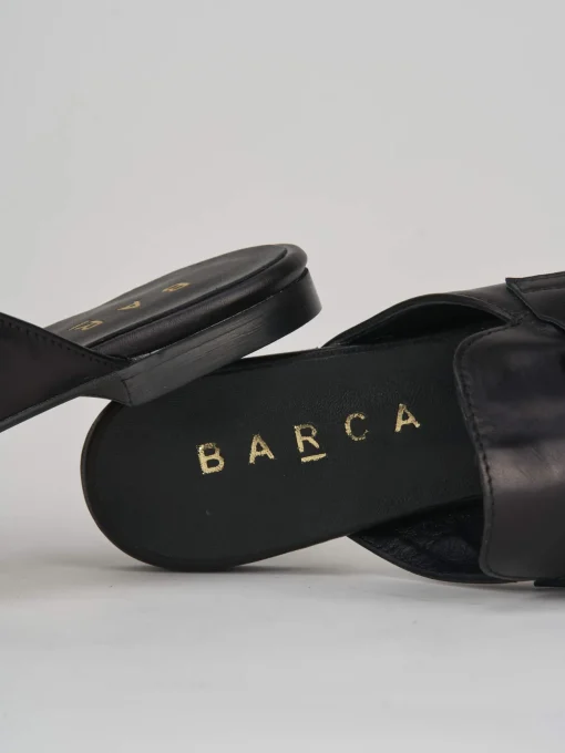 Sabot tacco 1cm pelle nero