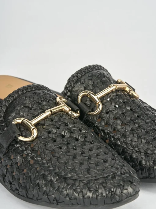 Sabot tacco 1cm pelle nero