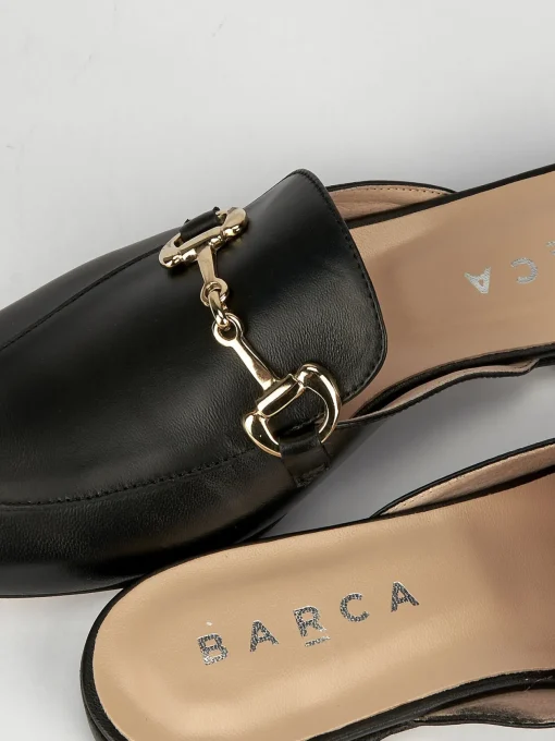 Sabot tacco 1cm pelle nero