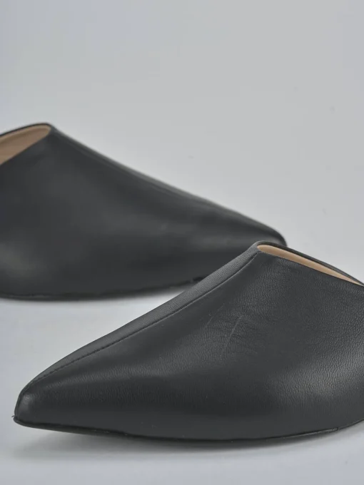 Sabot tacco 1cm pelle nero