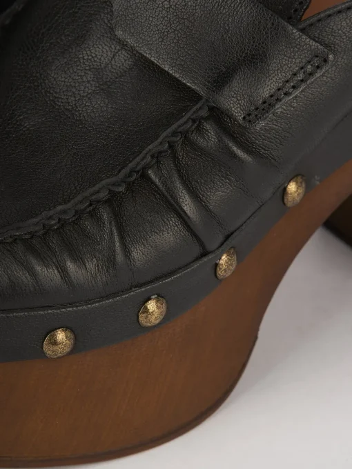 Sabot tacco 6cm pelle nero
