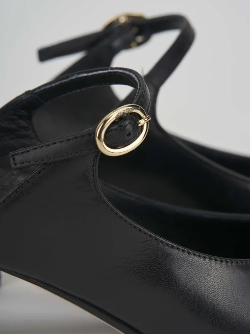 Sabot tacco 5cm pelle nero