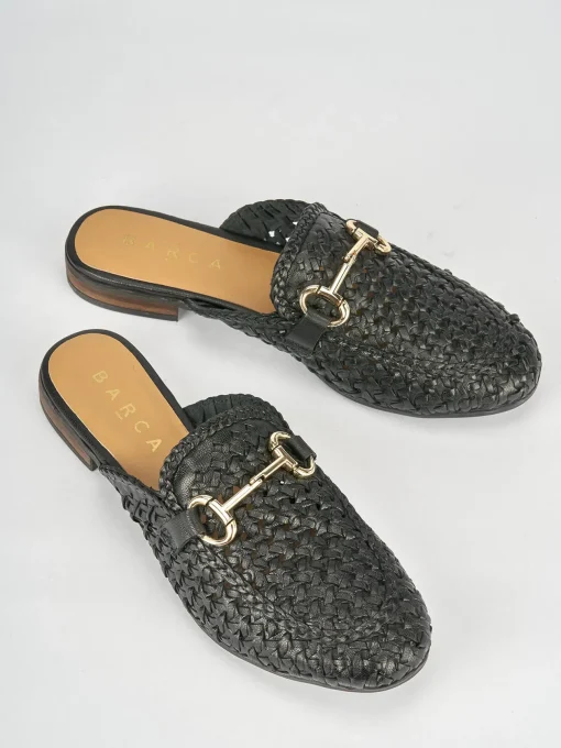Sabot tacco 1cm pelle nero