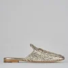 Sabot tacco 1cm pelle oro