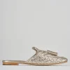 Sabot tacco 1cm pelle oro
