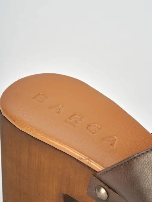 Sabot tacco 6cm pelle testa