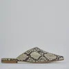 Sabot tacco 1cm pitone beige